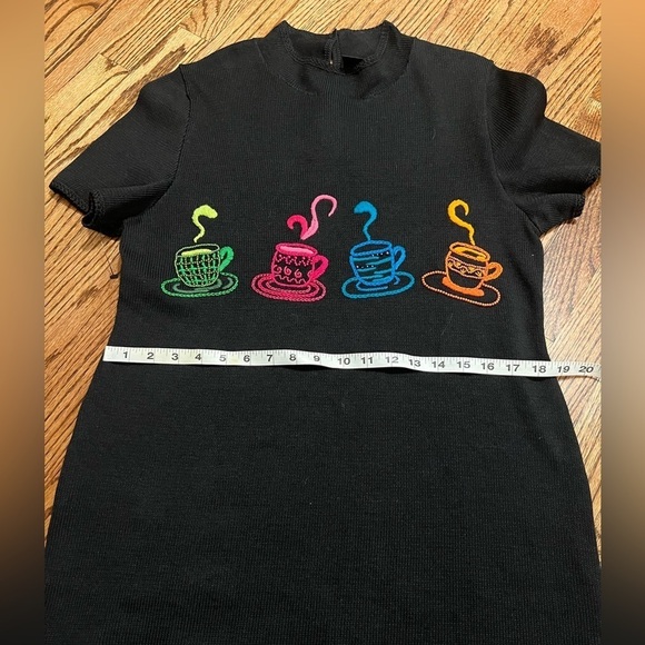 Michael Simon | Teacup Multicolor Knit Dress Sz L - Picture 5 of 7